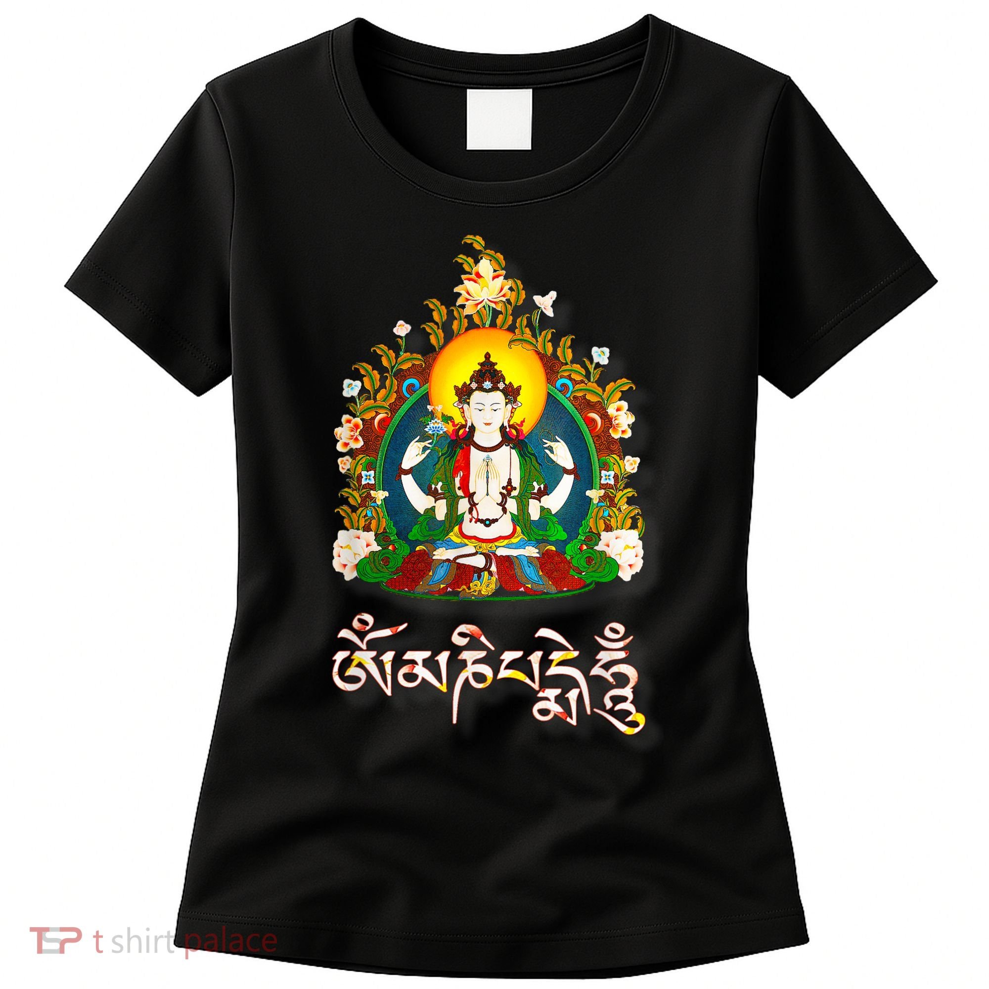 Tibetan Buddha Om Mani Padme Hum Amitabh Women's T-Shirt