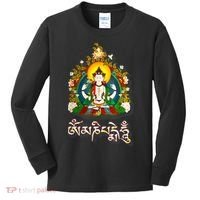 Tibetan Buddha Om Mani Padme Hum Amitabh Kids Long Sleeve Shirt thumb 0