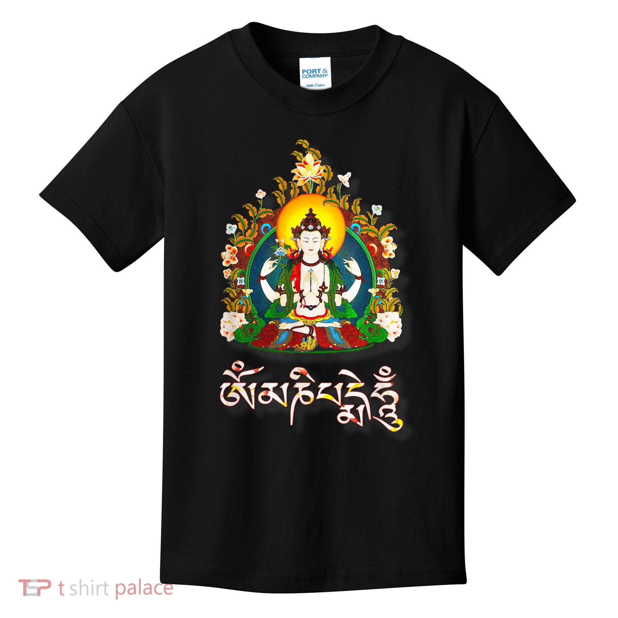 Tibetan Buddha Om Mani Padme Hum Amitabh Kids T-Shirt