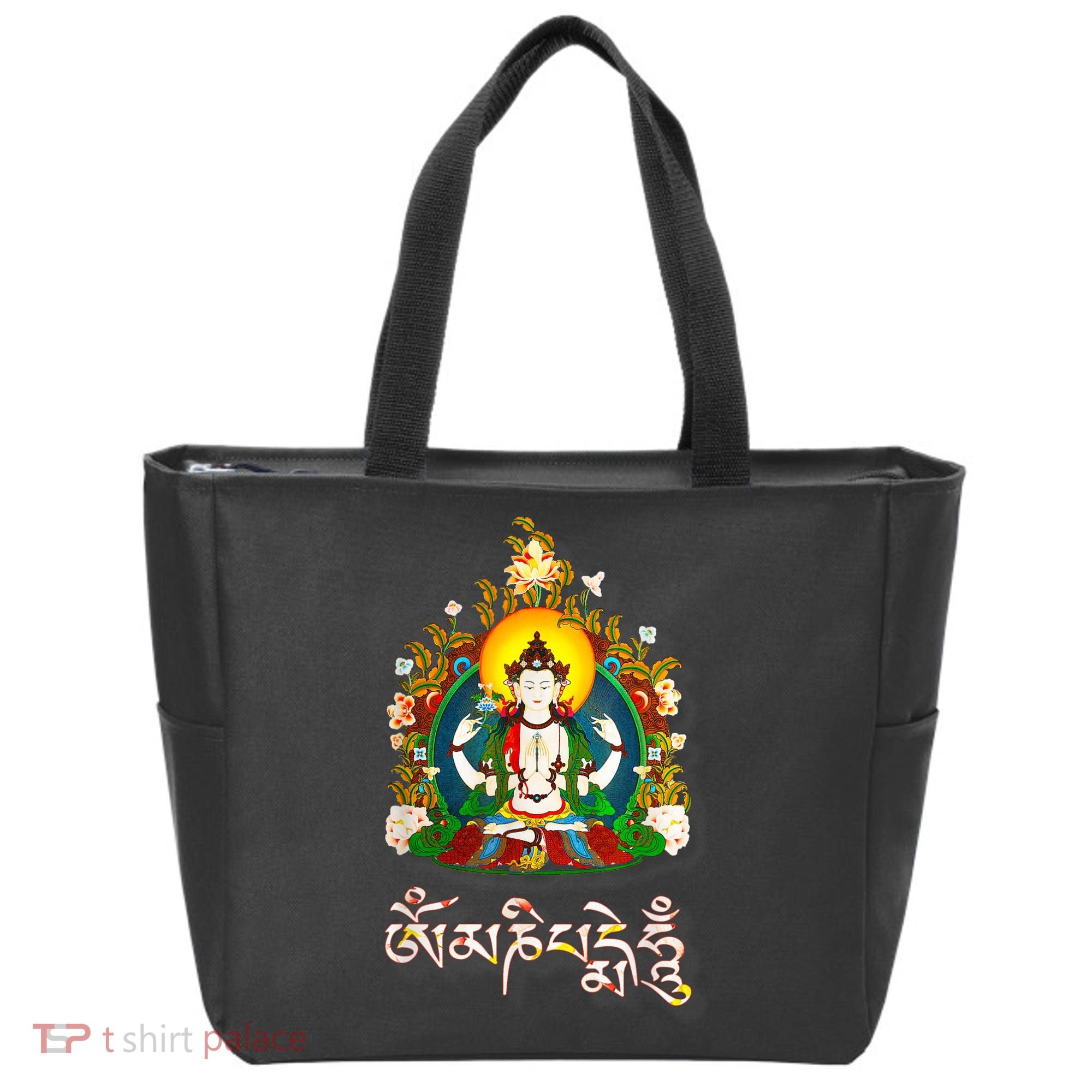 Tibetan Buddha Om Mani Padme Hum Amitabh Tote Bag