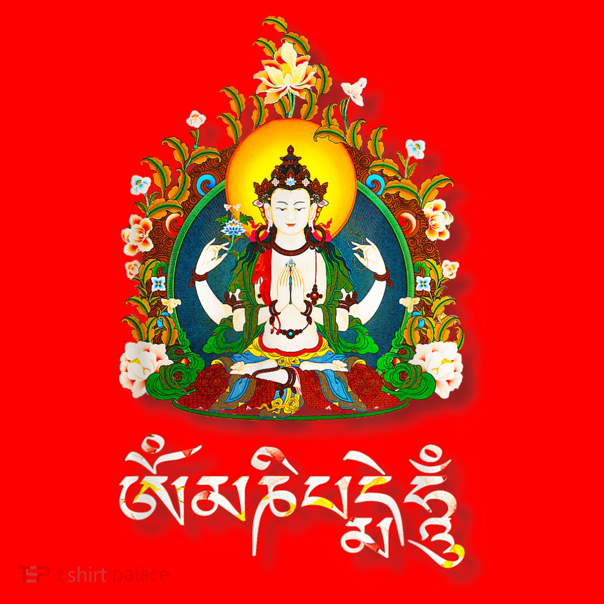 Tibetan Buddha Om Mani Padme Hum Amitabh Santa Hat