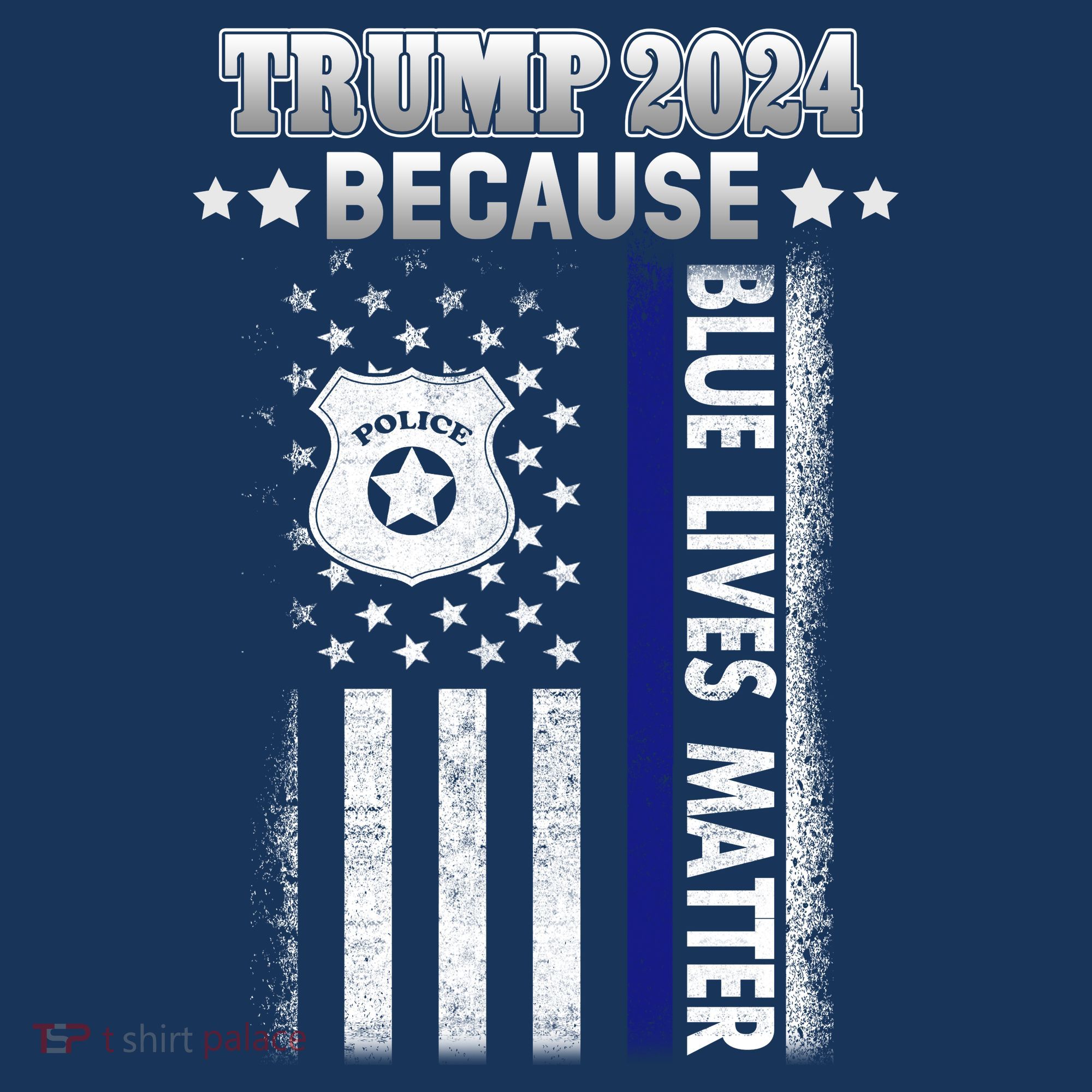 Trump Because Police Lives Matter Thin Blue Line Women's Hoodie