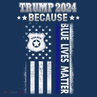 Trump Because Police Lives Matter Thin Blue Line Women's Tank Top thumb 5