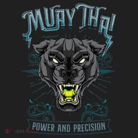 Thai Boxing Power And Precision Muay Thai And Panther Women's Sweatshirt thumb 2