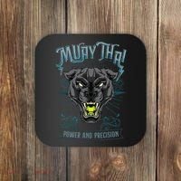 Thai Boxing Power And Precision Muay Thai And Panther Coaster thumb 0