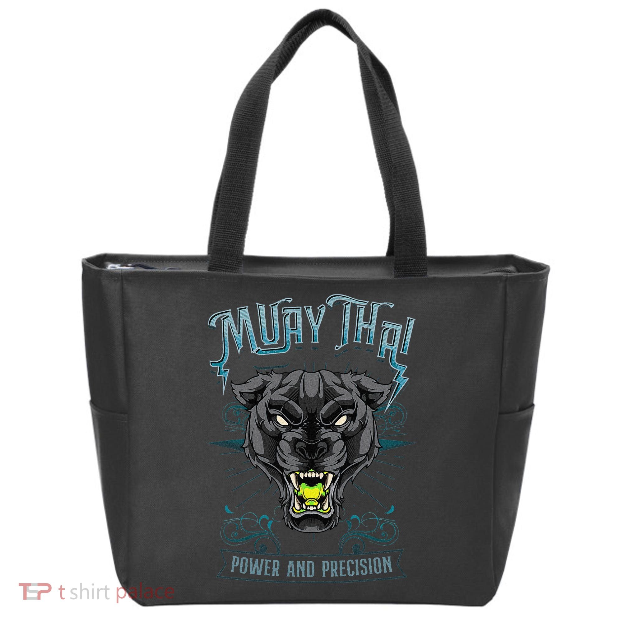 Thai Boxing Power And Precision Muay Thai And Panther Tote Bag