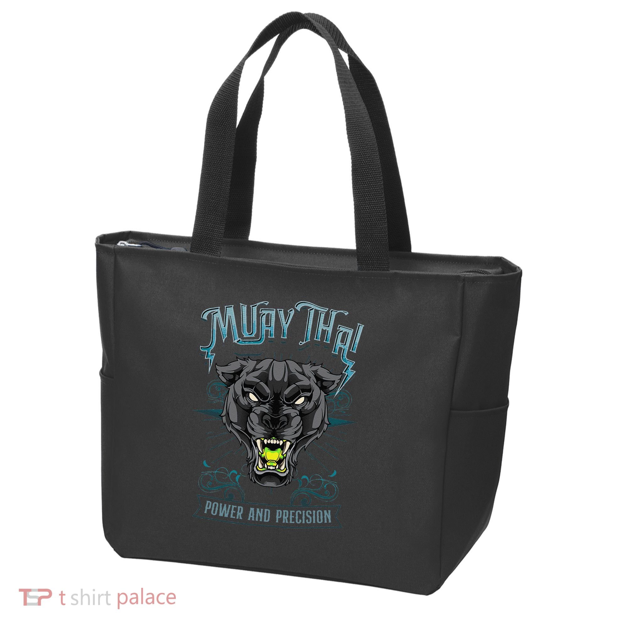 Thai Boxing Power And Precision Muay Thai And Panther Tote Bag