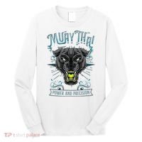 Thai Boxing Power And Precision Muay Thai And Panther Long Sleeve Shirt thumb 0