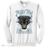 Thai Boxing Power And Precision Muay Thai And Panther Sweatshirt thumb 0