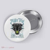 Thai Boxing Power And Precision Muay Thai And Panther Button thumb 0