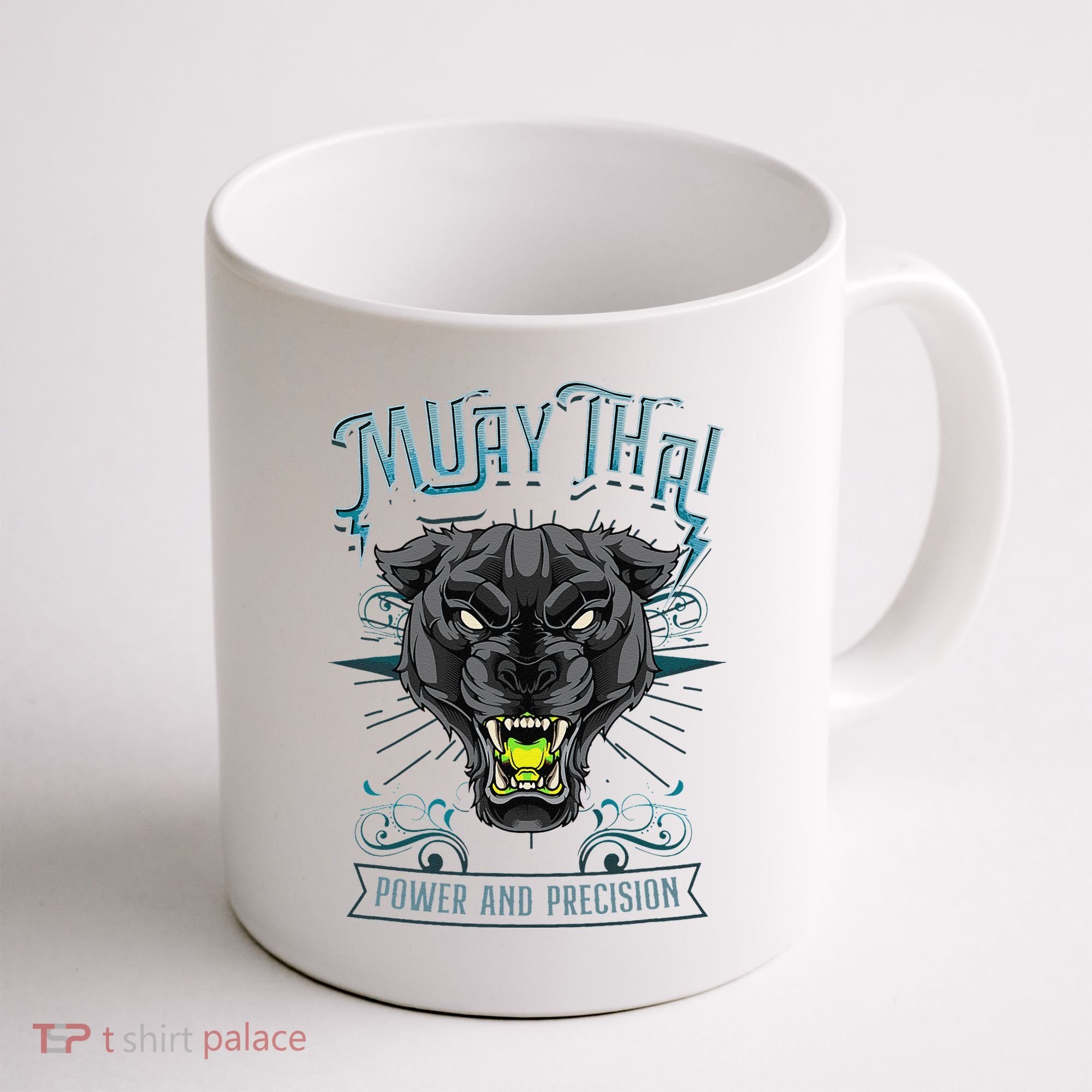 Thai Boxing Power And Precision Muay Thai And Panther Coffee Mug