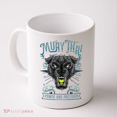 Thai Boxing Power And Precision Muay Thai And Panther Coffee Mug