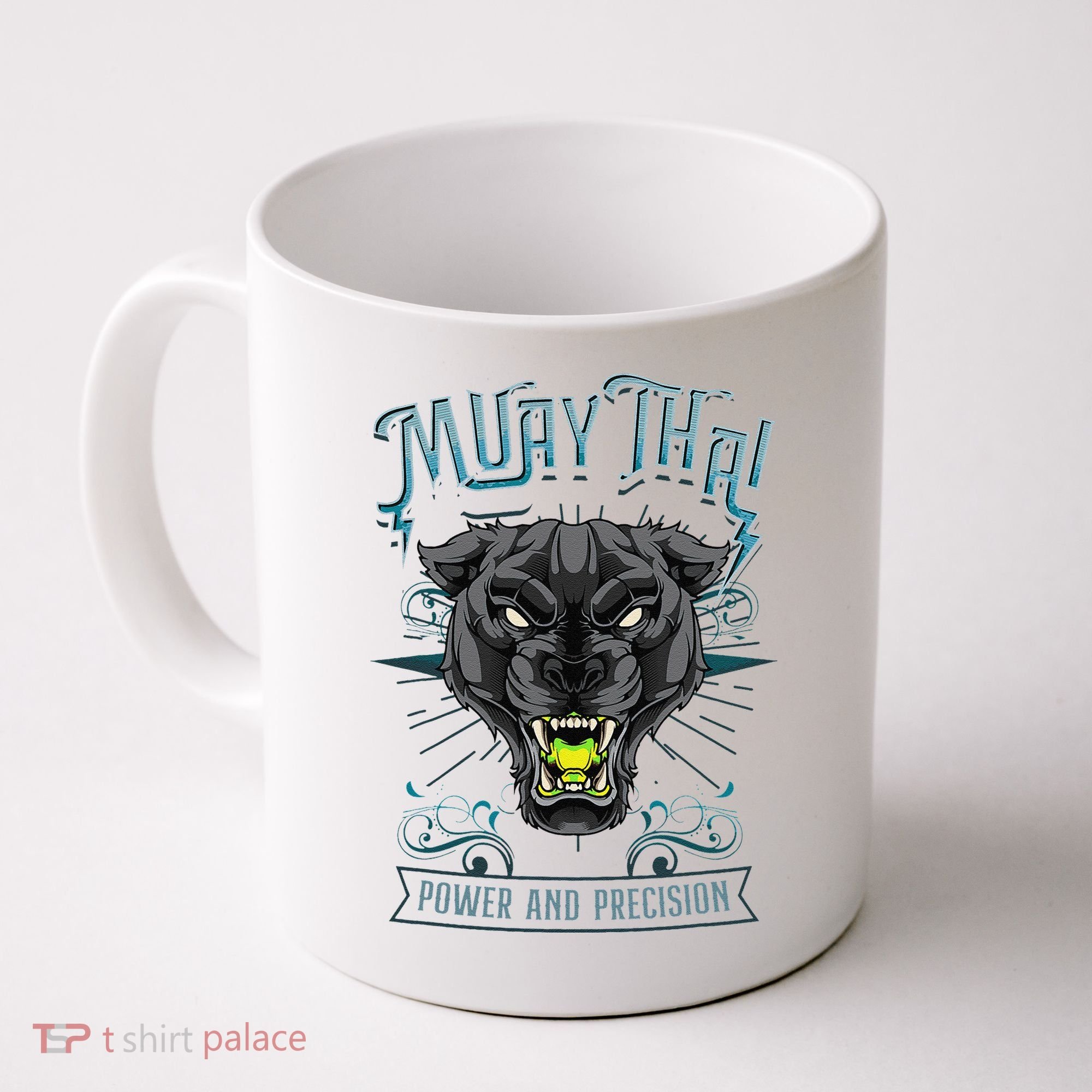Thai Boxing Power And Precision Muay Thai And Panther Coffee Mug