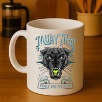 Thai Boxing Power And Precision Muay Thai And Panther Coffee Mug thumb 4