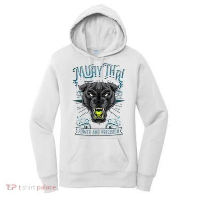 Thai Boxing Power And Precision Muay Thai And Panther Women's Hoodie