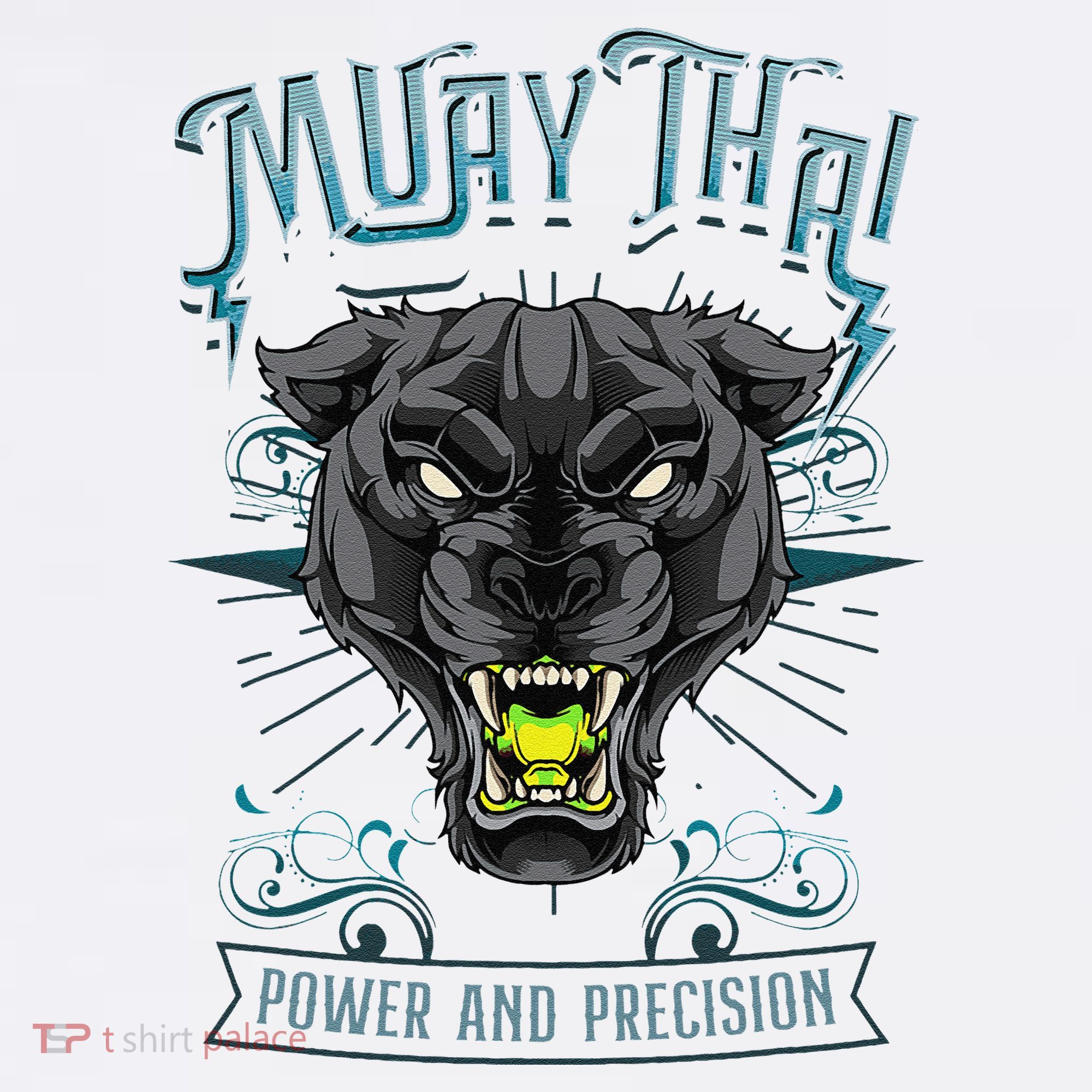 Thai Boxing Power And Precision Muay Thai And Panther Women's Hoodie