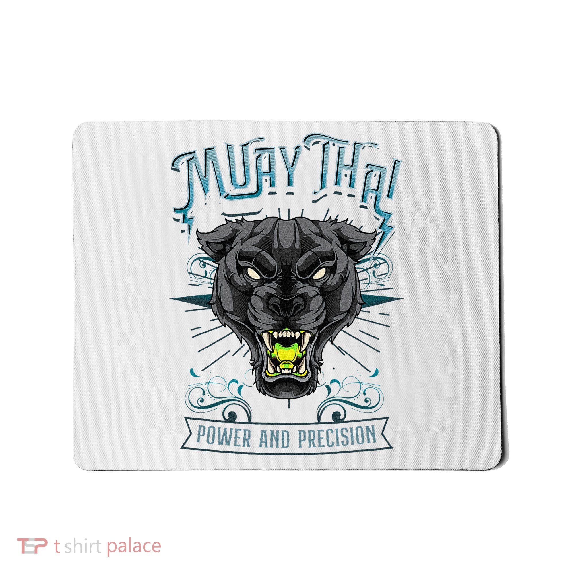 Thai Boxing Power And Precision Muay Thai And Panther Mousepad