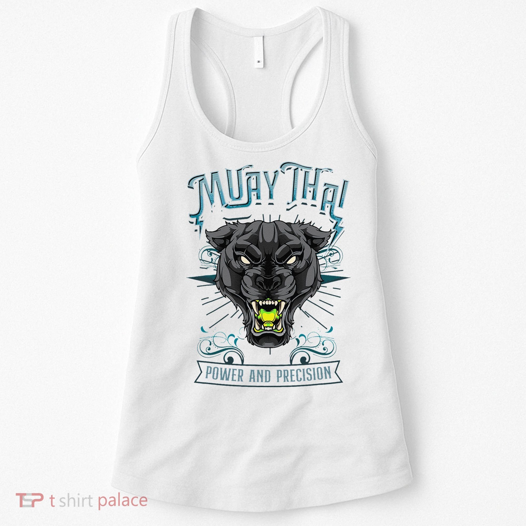 Thai Boxing Power And Precision Muay Thai And Panther Women's Tank Top