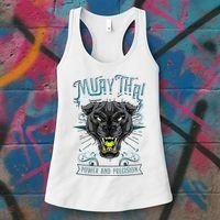 Thai Boxing Power And Precision Muay Thai And Panther Women's Tank Top thumb 3
