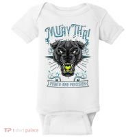 Thai Boxing Power And Precision Muay Thai And Panther Baby Bodysuit thumb 0