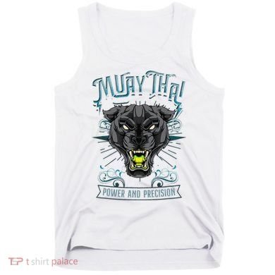 Thai Boxing Power And Precision Muay Thai And Panther Tank Top