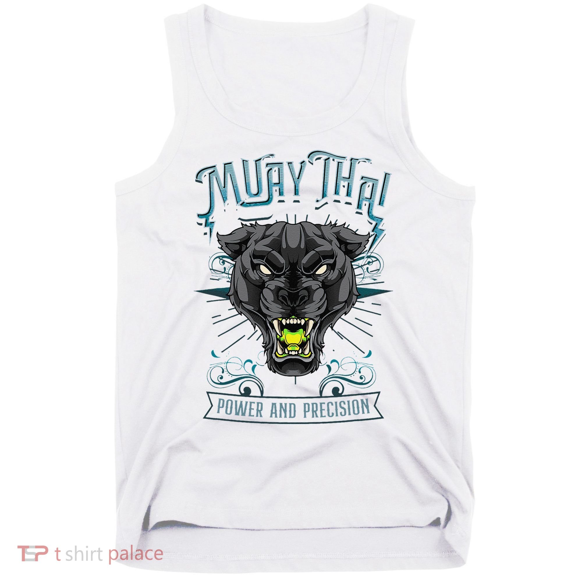 Thai Boxing Power And Precision Muay Thai And Panther Tank Top