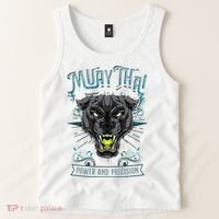 Thai Boxing Power And Precision Muay Thai And Panther Tank Top thumb 2