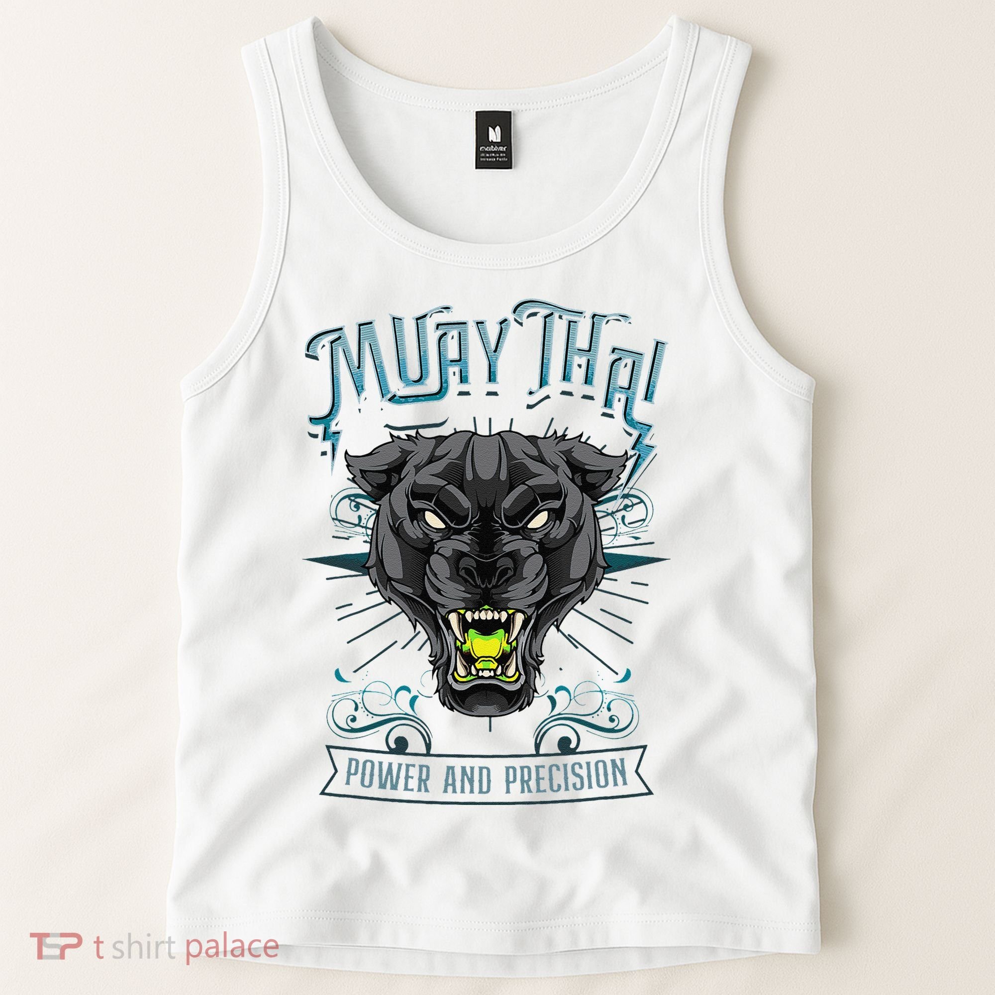 Thai Boxing Power And Precision Muay Thai And Panther Tank Top