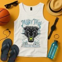 Thai Boxing Power And Precision Muay Thai And Panther Tank Top thumb 4