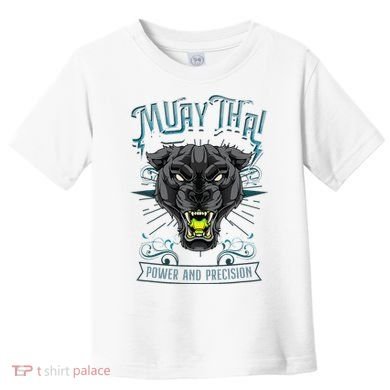 Thai Boxing Power And Precision Muay Thai And Panther Toddler T-Shirt