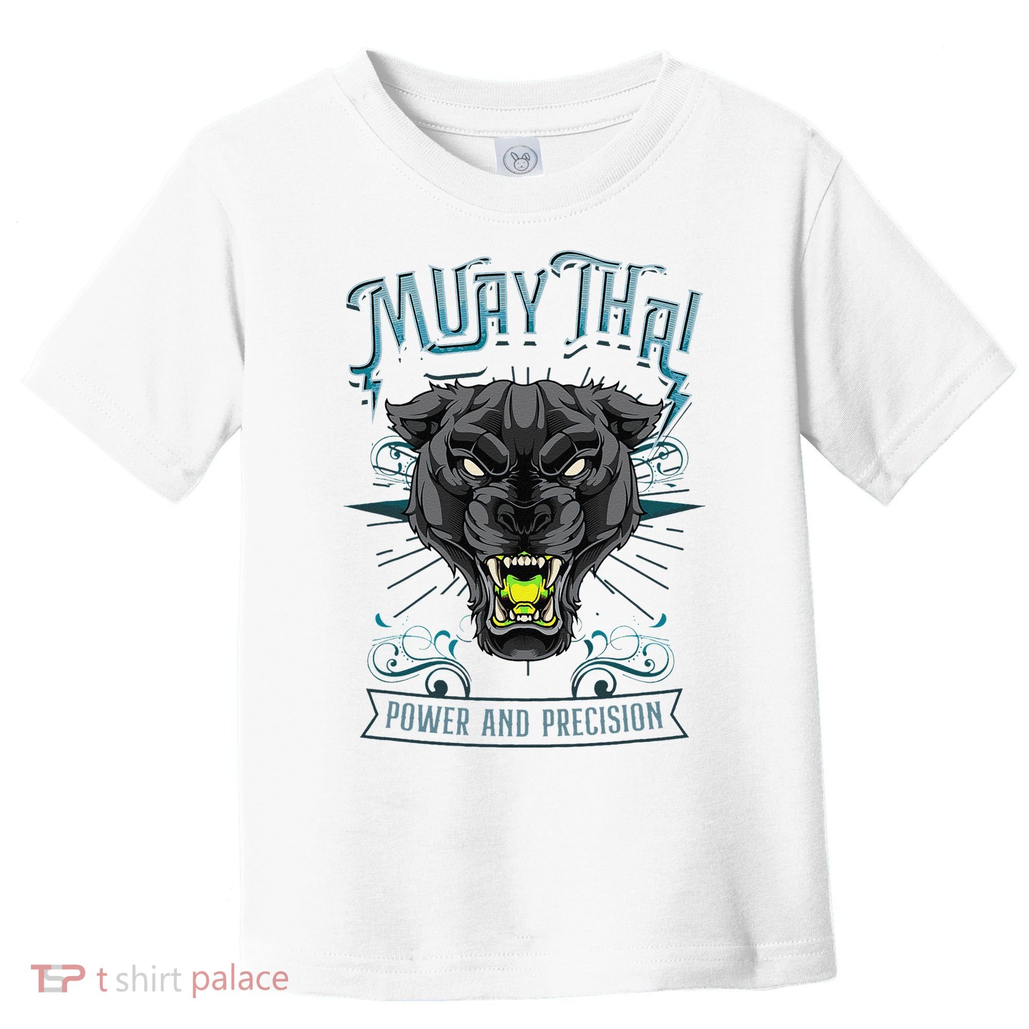 Thai Boxing Power And Precision Muay Thai And Panther Toddler T-Shirt