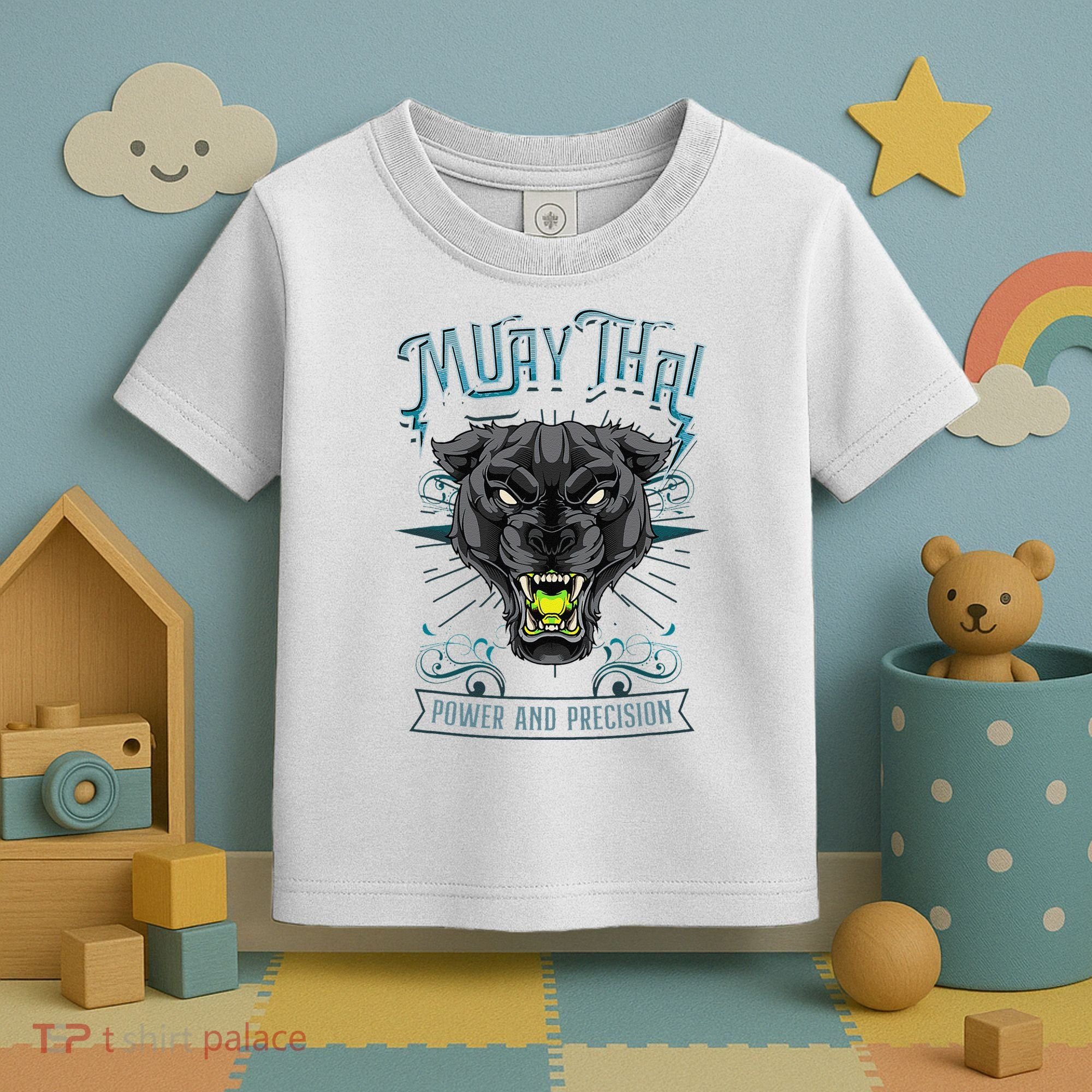 Thai Boxing Power And Precision Muay Thai And Panther Toddler T-Shirt