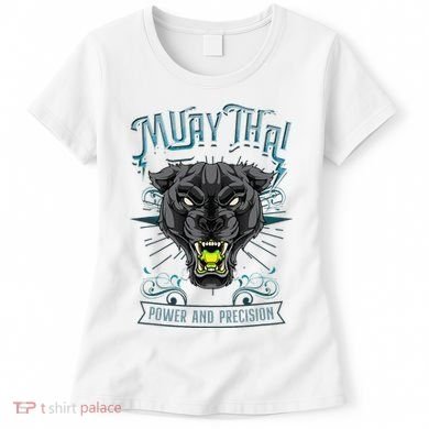 Thai Boxing Power And Precision Muay Thai And Panther Women's T-Shirt