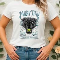 Thai Boxing Power And Precision Muay Thai And Panther Women's T-Shirt thumb 2