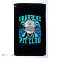 Texas Bbq Pit Club Griller Pitmaster Barbecue Lover Gift Golf Towel thumb 0