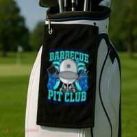Texas Bbq Pit Club Griller Pitmaster Barbecue Lover Gift Golf Towel thumb 2