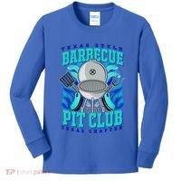 Texas Bbq Pit Club Griller Pitmaster Barbecue Lover Gift Kids Long Sleeve Shirt thumb 0