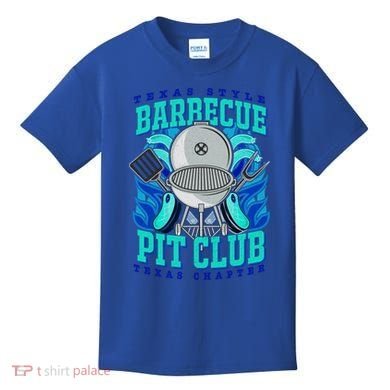 Texas Bbq Pit Club Griller Pitmaster Barbecue Lover Gift Kids T-Shirt
