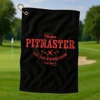 Texas Bbq Pitmaster For Meat Smoking Grilling Barbecuing Dad Meaningful Gift Golf Towel thumb 1