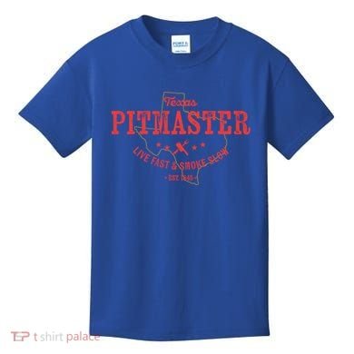 Texas Bbq Pitmaster For Meat Smoking Grilling Barbecuing Dad Meaningful Gift Kids T-Shirt