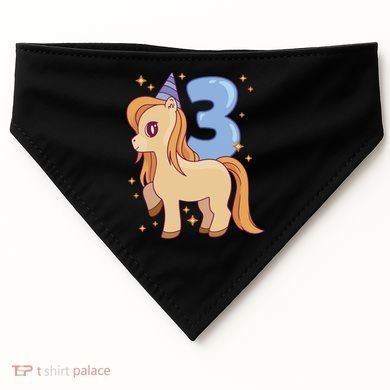 Third Birthday Pony Gift USA-Made Doggie Bandana