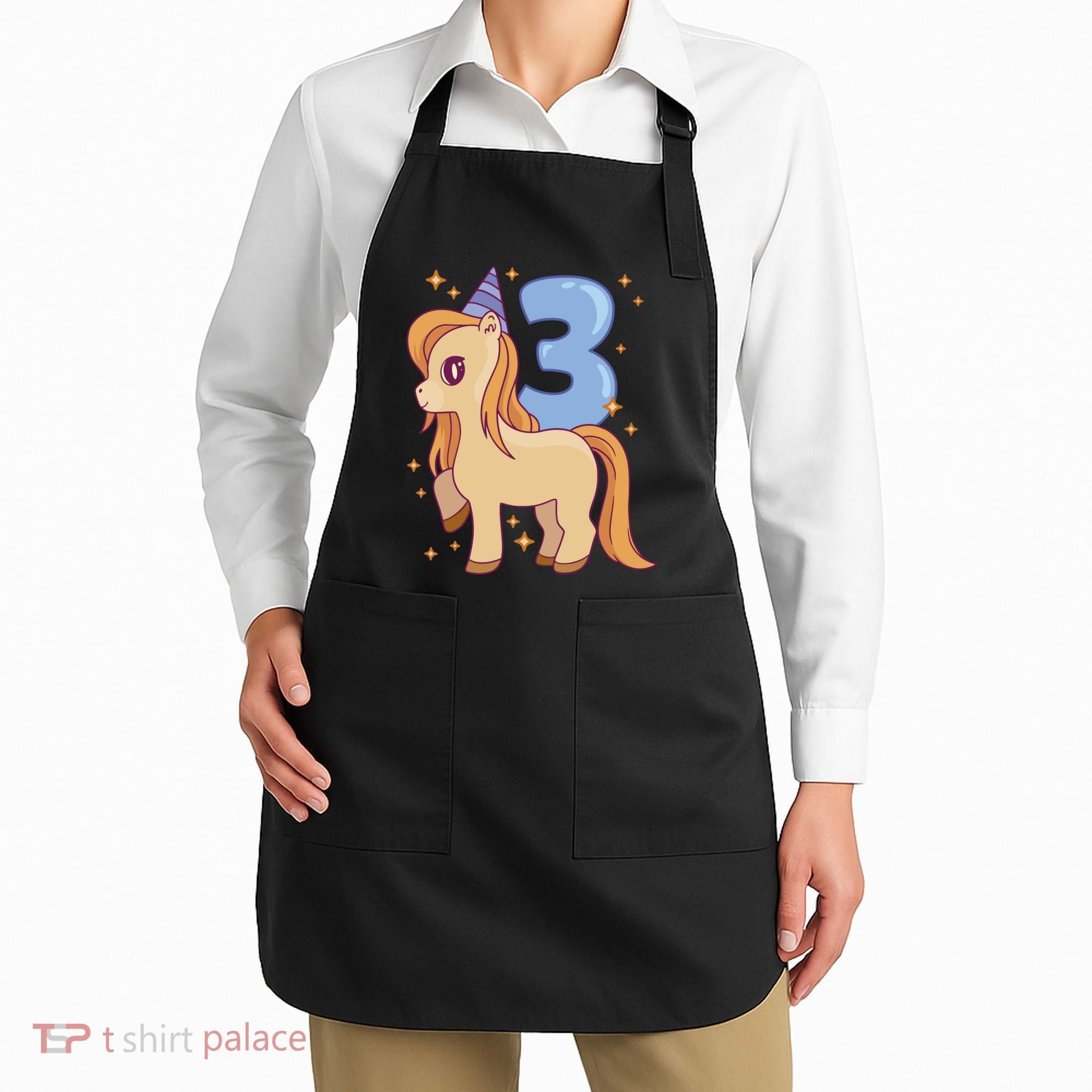 Third Birthday Pony Gift Apron