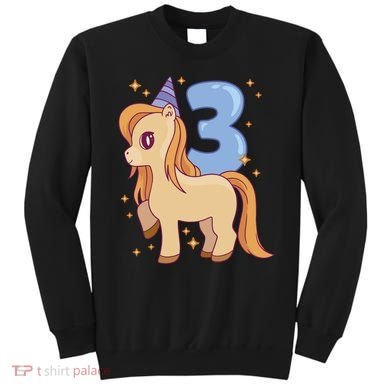 Third Birthday Pony Gift Sweatshirt