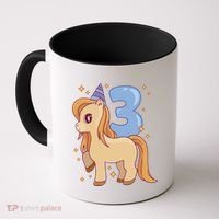 Third Birthday Pony Gift Coffee Mug thumb 0