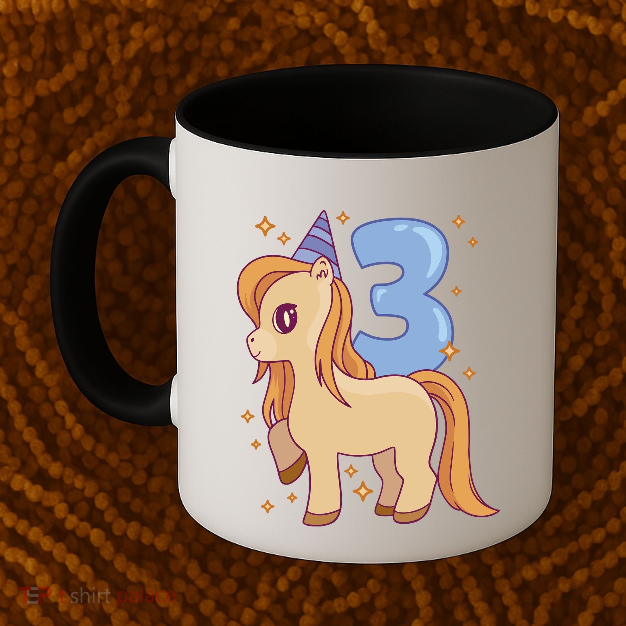 Third Birthday Pony Gift Coffee Mug