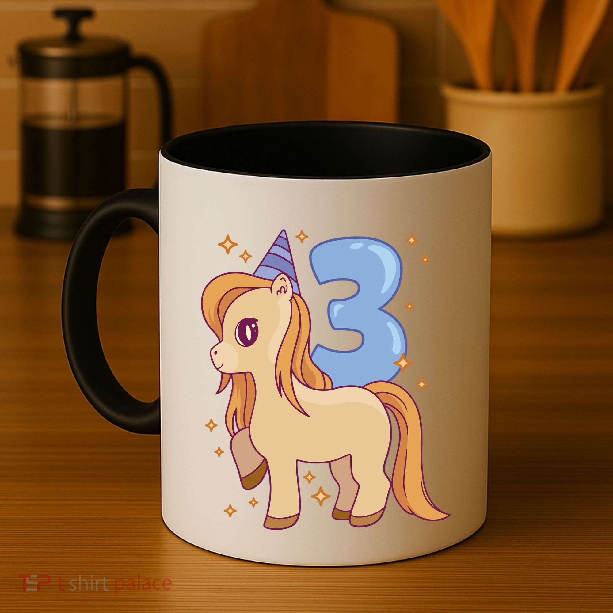 Third Birthday Pony Gift Coffee Mug