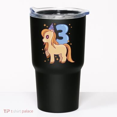 Third Birthday Pony Gift Tumbler