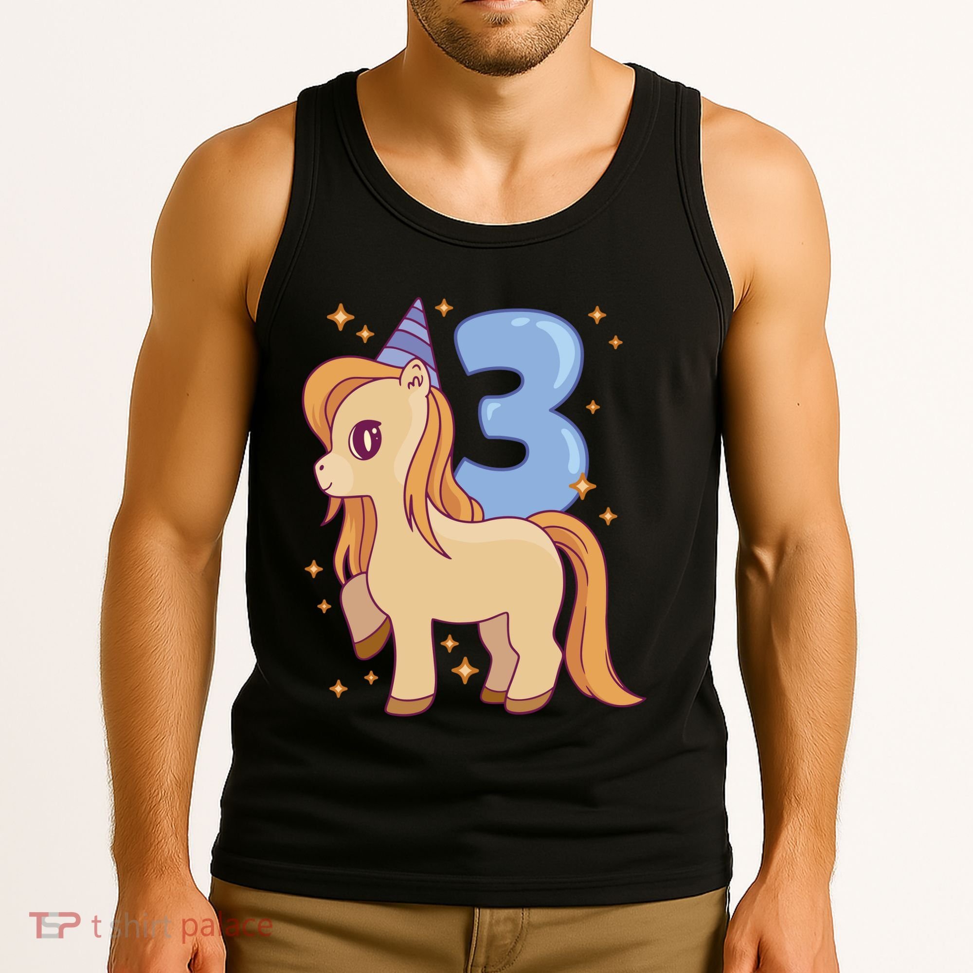 Third Birthday Pony Gift Tank Top