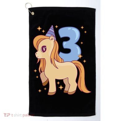 Third Birthday Pony Gift Golf Towel