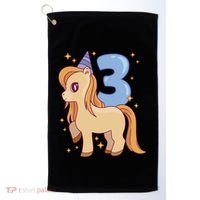 Third Birthday Pony Gift Golf Towel thumb 0